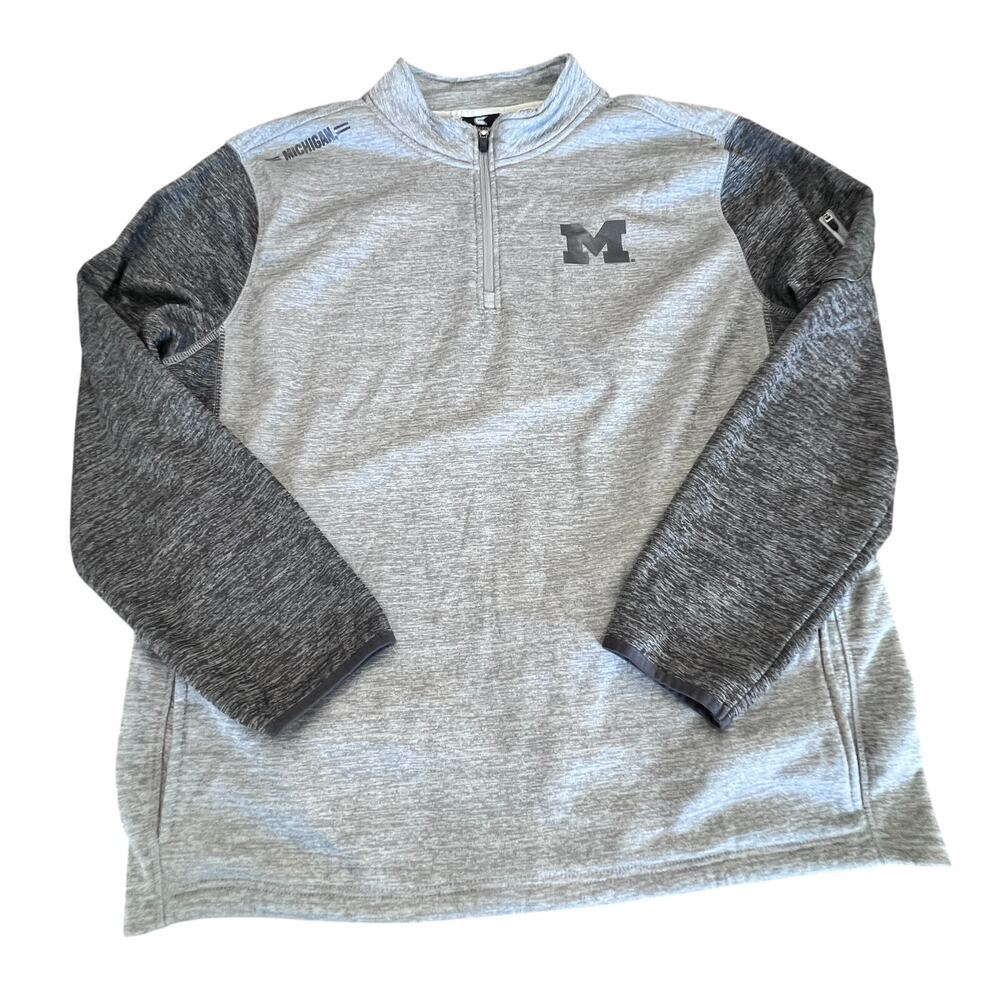 Michigan 1/2‎ Zip Pullover Gray XXL Colosseum Men's